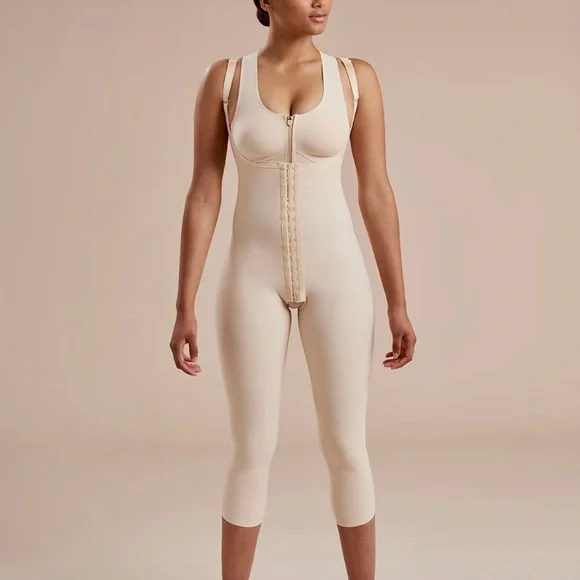 Marena Recovery Calf-Length Bodysuit With High-Back | SFBHM | Beige | L | New - Picture 2 of 11